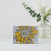 Zonnebloem-visitekaartjes, zonnebloempitten visitekaartje (Staand voorkant)