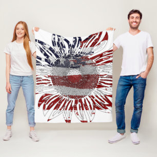 Zonnebloem vlag  fleece deken