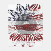Zonnebloem vlag  fleece deken (Voorkant)