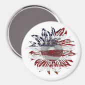 Zonnebloem vlag  magneet (Voorkant / Achterkant)