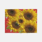 Zonnebloem Vleece Blanket Fleece Deken (Voorkant (Horizontaal))