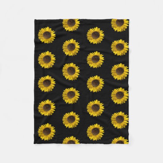 Zonnebloem Vleece Blanket Fleece Deken (Voorkant)