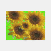 Zonnebloem Vleece Blanket Fleece Deken (Voorkant (Horizontaal))