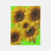 Zonnebloem Vleece Blanket Fleece Deken (Voorkant)