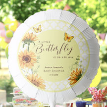 Zonnebloem Vlinder Baby Shower