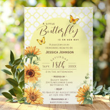 Zonnebloem Vlinder Baby Shower