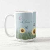 Zonnebloem Vlinder Bloem Koffiemok (Links)