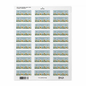 Zonnebloem Vlinder Bloemig Retouradres Label (Full Sheet)