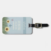 Zonnebloem Vlinder Bloemige Reis Bagage Label (Voorkant horizontaal)