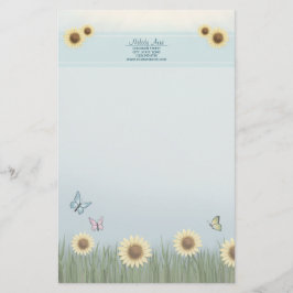 Zonnebloem Vlinder Bloemstation Papier