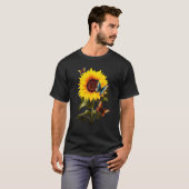 Zonnebloem Vlinder  Botanische Bloem Vrouwen T-shirt (Voorkant volledig)