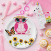 Zonnebloem Vlinder Bumblebee Uil Papier Borden Papieren Bordje (Feest)