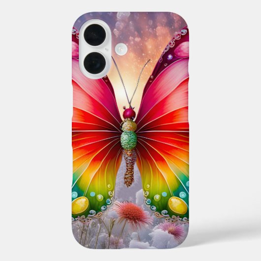 Zonnebloem Vlinder Case-Mate iPhone Case (Achterkant)