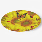 Zonnebloem vlinder dame bugPaper Borden Papieren Bordje (Gekanteld)