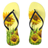 Zonnebloem vlinder gele Teenslippers (Voetbed)