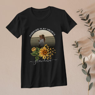 Zonnebloem Vlinder Herdenking Aquarel Familie T-shirt