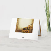 Zonnebloem Vlinder Mand van Bloemen Note Kaart (Achterkant)