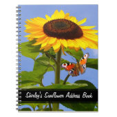 Zonnebloem & vlinder ~ Notitieboek (Voorkant)