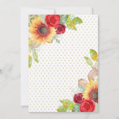 Zonnebloem vlinder olifant Baby shower Kaart (Achterkant)