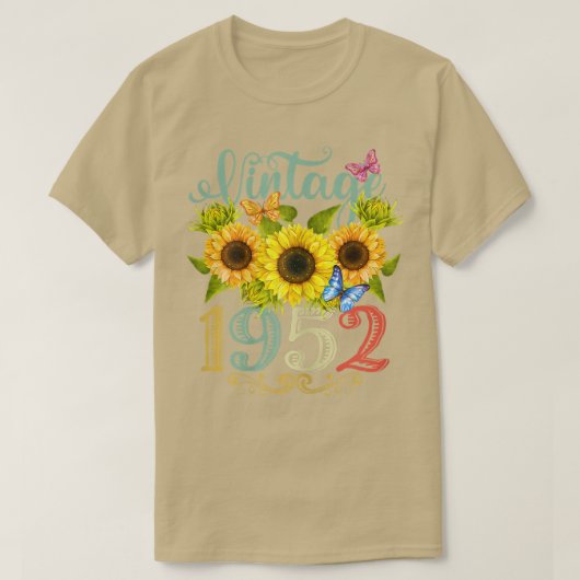 Zonnebloem vlinderbloemvlinder  1952 Fun. T-shirt (Design voorkant)