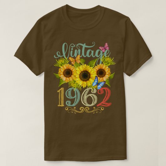 Zonnebloem vlinderbloemvlinder 1962 Fun. T-shirt (Design voorkant)