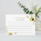 Zonnebloem & Vlinders Ouderschap Tips Advies Kaart (Staand voorkant)