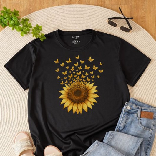 Zonnebloem Vlindershirt Tri-Blend Shirt