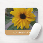 Zonnebloem, voeg jouw namen toe muismat (Met muis)