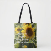 Zonnebloem - Volg het licht Tote Bag (Voorkant)