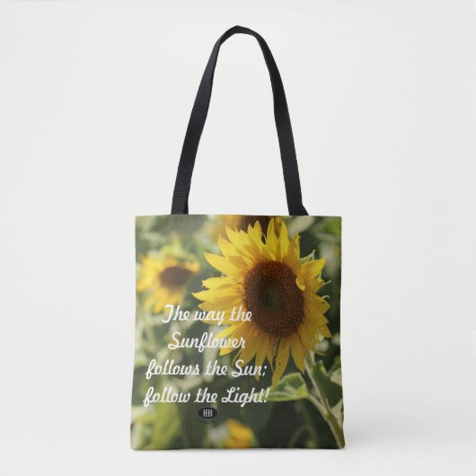 Zonnebloem - Volg het licht Tote Bag (Voorkant)