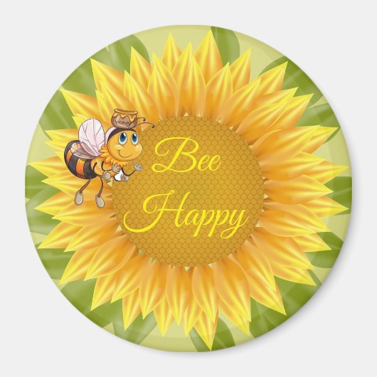 Zonnebloem voor bij van magnet (Voorkant)