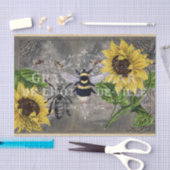 Zonnebloem voor  bijen Grijzige karton Weefpapier Tissuepapier (Craft)