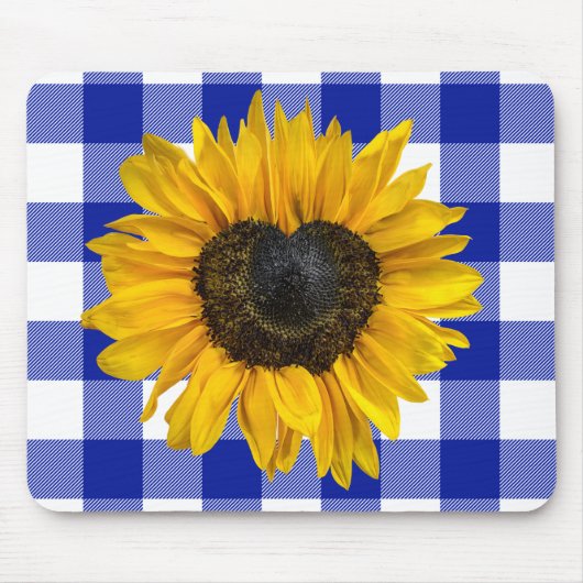 Zonnebloem voor de borst muismat (Voorkant)