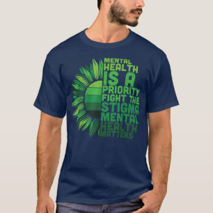 Zonnebloem voor de geestelijke gezondheid t-shirt