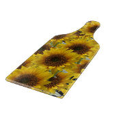 Zonnebloem voor de snijkant van glas snijplank (Hoek)