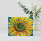 Zonnebloem voor fijne kunst briefkaart (Staand voorkant)