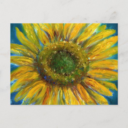 Zonnebloem voor fijne kunst briefkaart (Voorkant)