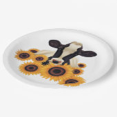 Zonnebloem voor het land van Koeien Papieren Bordje (Gekanteld)
