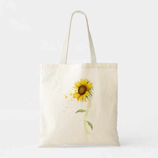 Zonnebloem voor kanker bij Sarcoma Tote Bag (Achterkant)