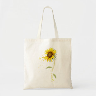Zonnebloem voor kanker bij Sarcoma Tote Bag