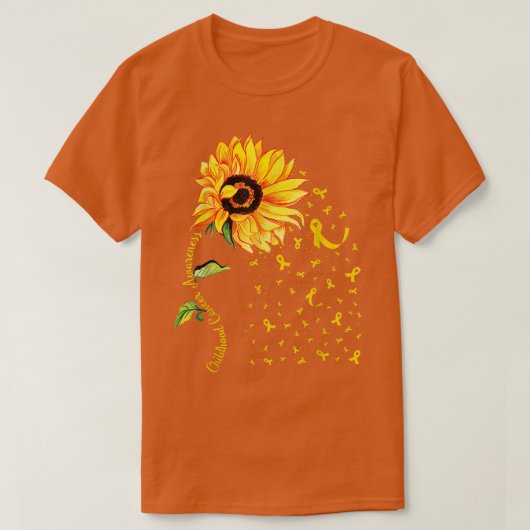 Zonnebloem voor kinderkanker t-shirt (Design voorkant)