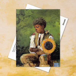 Zonnebloem voor leraar Winslow Homer Briefkaart