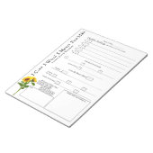 Zonnebloem voor mij Dagelijkse Voedseltracker Notitieblok (Schuin)