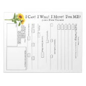 Zonnebloem voor mij Dagelijkse Voedseltracker Notitieblok (Voorkant)