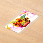 Zonnebloem voor moederdag acryl uitnodigingen (Laagn)