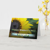 Zonnebloem voor Moederdag Kaart (Gele Bloem)