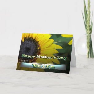 Zonnebloem voor Moederdag Kaart