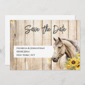 Zonnebloem voor paardenbloem, roest, western save the date (Voorkant / Achterkant)