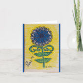 Zonnebloem voor vrede kaart (Voorkant)