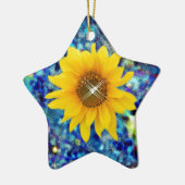 Zonnebloem Voorjaarscadeaus Dazzle Keramisch Ornament (Links)